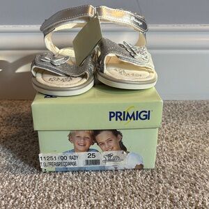 Primigi Glittery Silver Kids Sandals